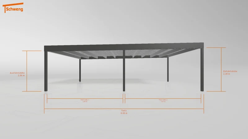 #DE Schweng Flachdachcarport C600+ (ID qd2dqn)