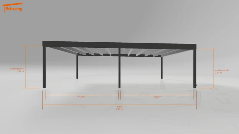 #DE Schweng Flachdachcarport C600+ (ID qd2dqn)