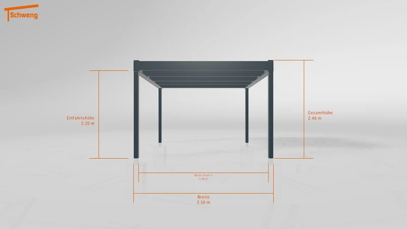 #DE Schweng Flachdachcarport C600+ (ID zbxbrv)