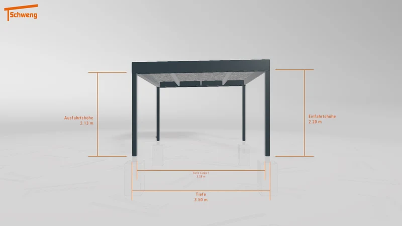 #DE Schweng Flachdachcarport C600+ (ID zbxbrv)