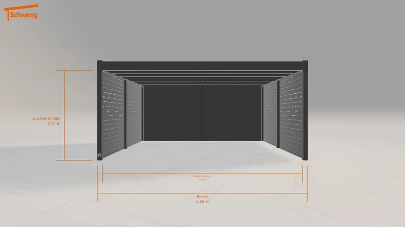 #DE Schweng Flachdachcarport C600+ (ID pb37vq) #MTG