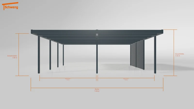 #DE Schweng Flachdachcarport C600 (ID w3n8qj)