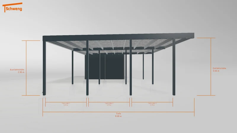 #DE Schweng Flachdachcarport C600 (ID w3n8qj)