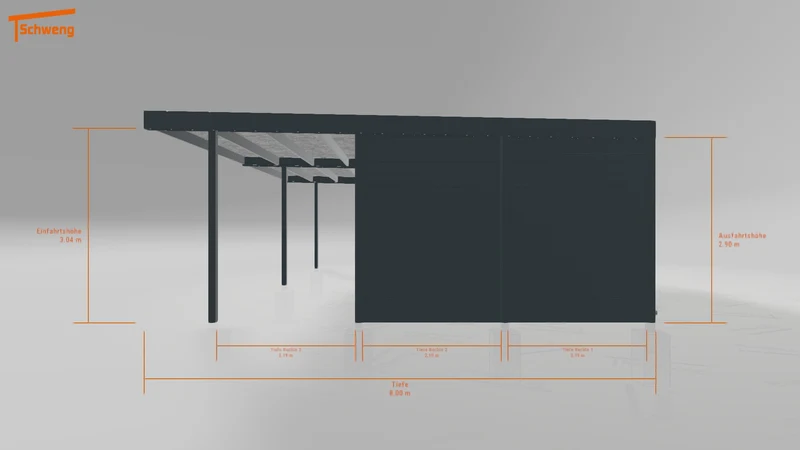 #DE Schweng Flachdachcarport C600 (ID w3n8qj)
