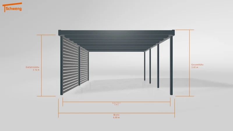 #DE Schweng Flachdachcarport C600 (ID 85bk8q) #MTG