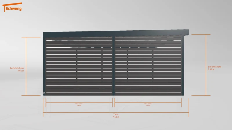 #DE Schweng Flachdachcarport C600 (ID 85bk8q) #MTG