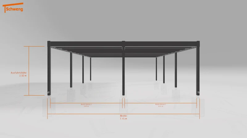 #DE Schweng Flachdachcarport C600 (ID zbgzb5)