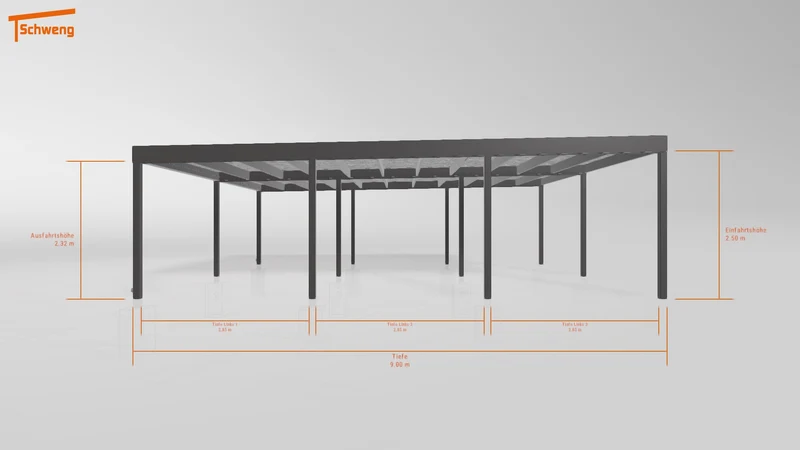 #DE Schweng Flachdachcarport C600 (ID zbgzb5)