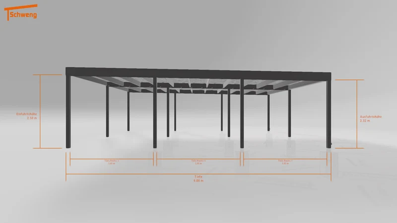 #DE Schweng Flachdachcarport C600 (ID zbgzb5)