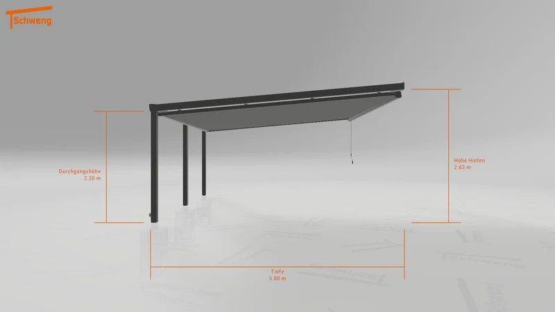 #DE Schweng Terrassenüberdachung S400 (ID rjzgn9)