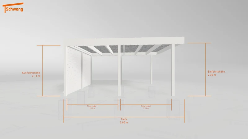 #DE Schweng Flachdachcarport C600+ (ID 77m8ng)