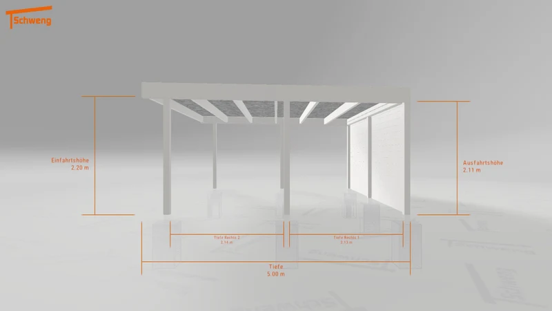 #DE Schweng Flachdachcarport C600+ (ID 77m8ng)