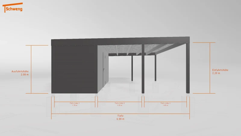 #DE Schweng Flachdachcarport C600+ (ID jjrqgy) #MTG