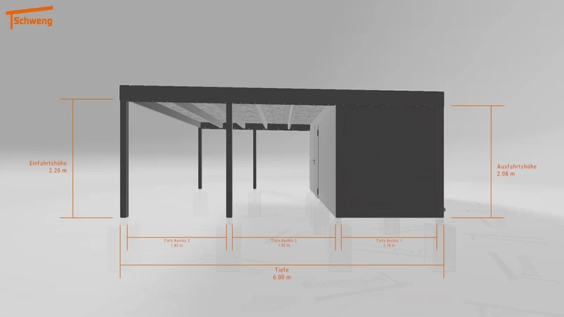 #DE Schweng Flachdachcarport C600+ (ID jjrqgy) #MTG