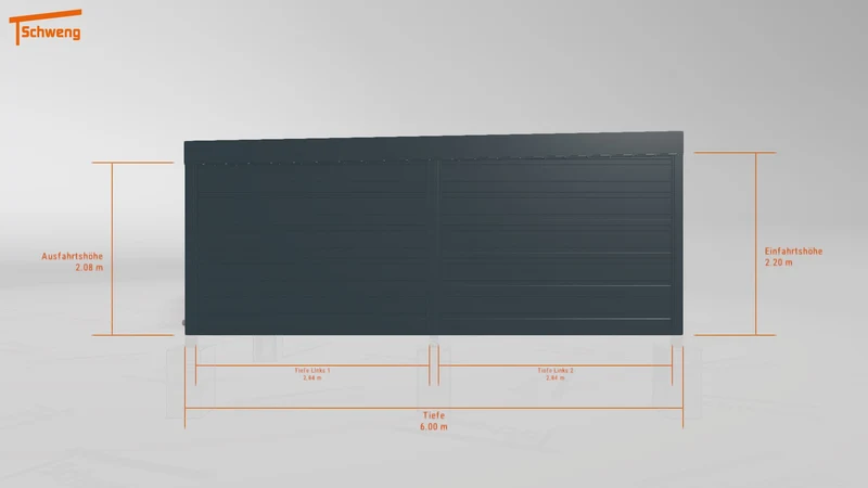 #DE Schweng Flachdachcarport C600+ (ID k2yzbk)