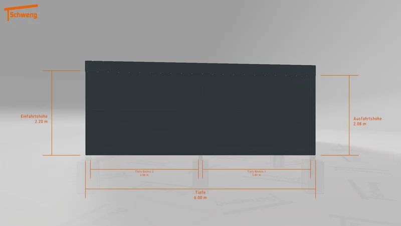 #DE Schweng Flachdachcarport C600+ (ID k2yzbk)
