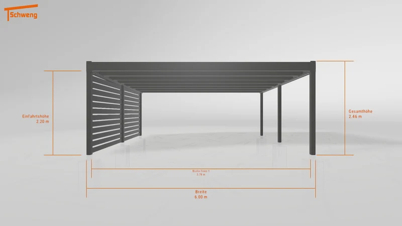 #DE Schweng Flachdachcarport C600+ (ID mj78zv)