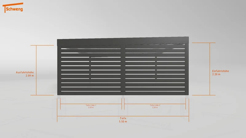 #DE Schweng Flachdachcarport C600+ (ID mj78zv)