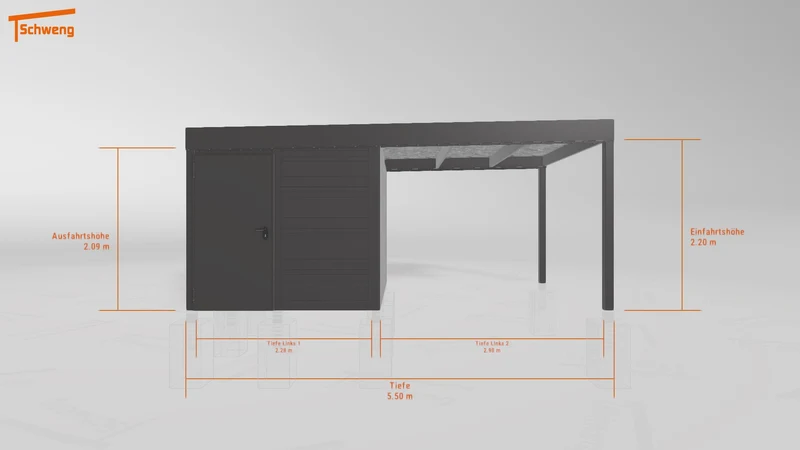 #DE Schweng Flachdachcarport C600 (ID ygnpzb) #MTG