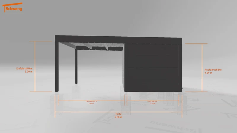 #DE Schweng Flachdachcarport C600 (ID ygnpzb) #MTG