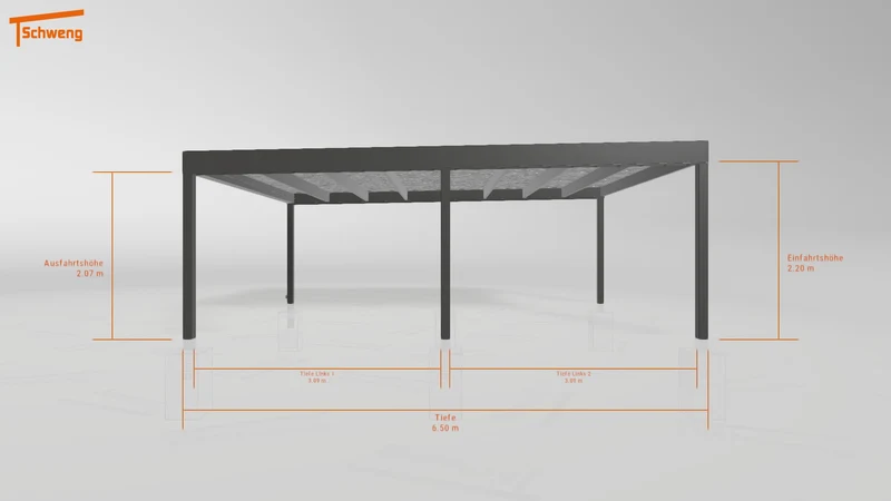#DE Schweng Flachdachcarport C600 (ID 338qyp) #MTG