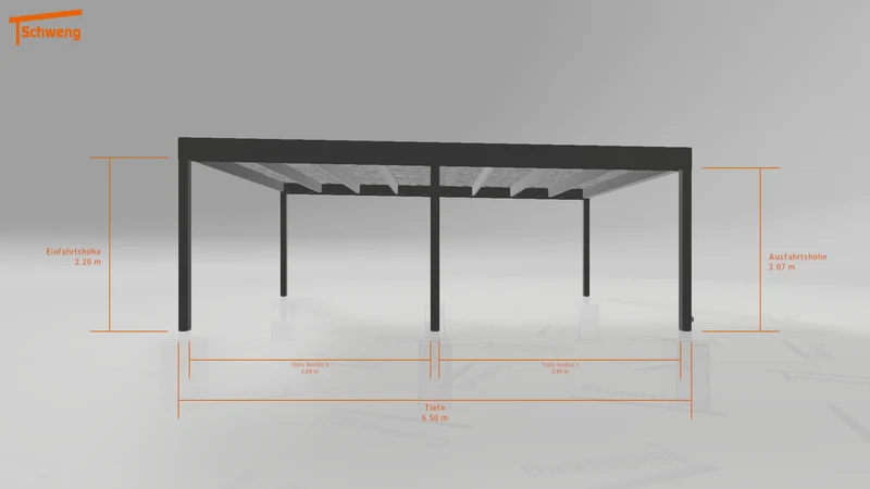 #DE Schweng Flachdachcarport C600 (ID 338qyp) #MTG
