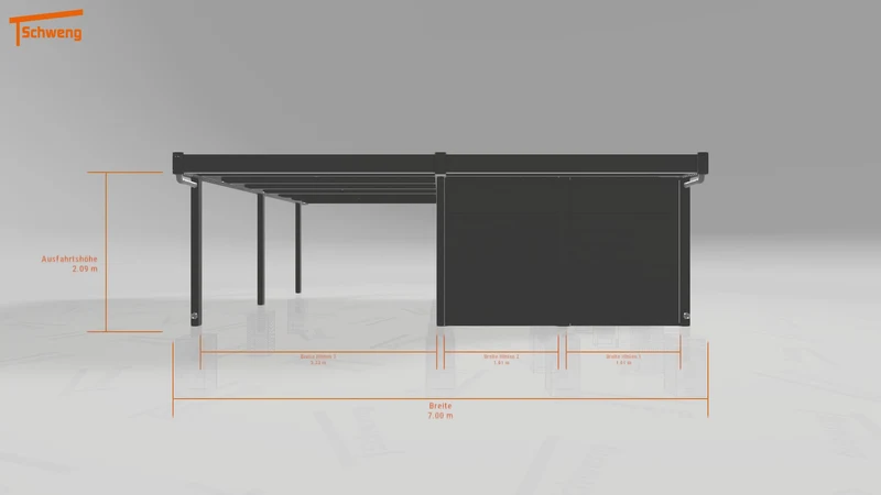 #DE Schweng Flachdachcarport C600+ (ID w3nwj3) #MTG