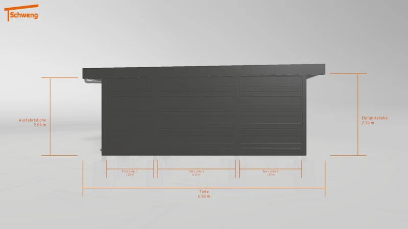 #DE Schweng Flachdachcarport C600+ (ID w3nwj3) #MTG