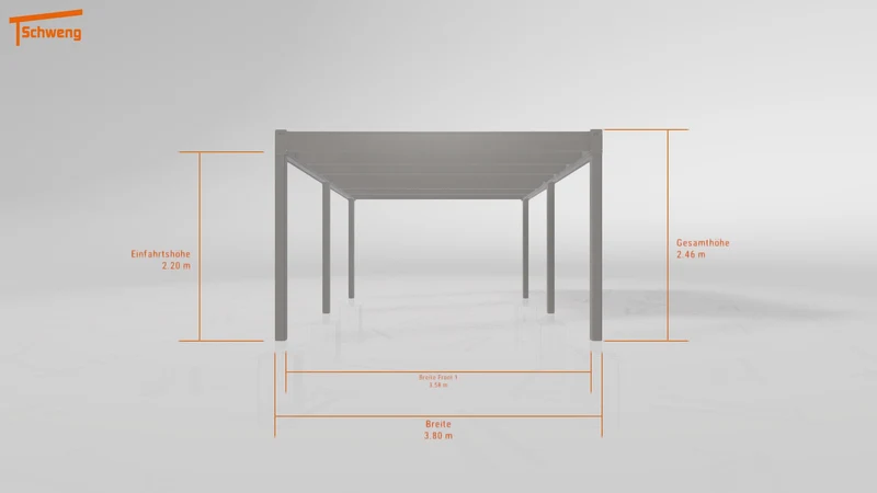#DE Schweng Flachdachcarport C600 (ID ygnvdp)