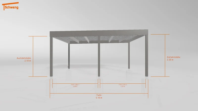 #DE Schweng Flachdachcarport C600 (ID ygnvdp)