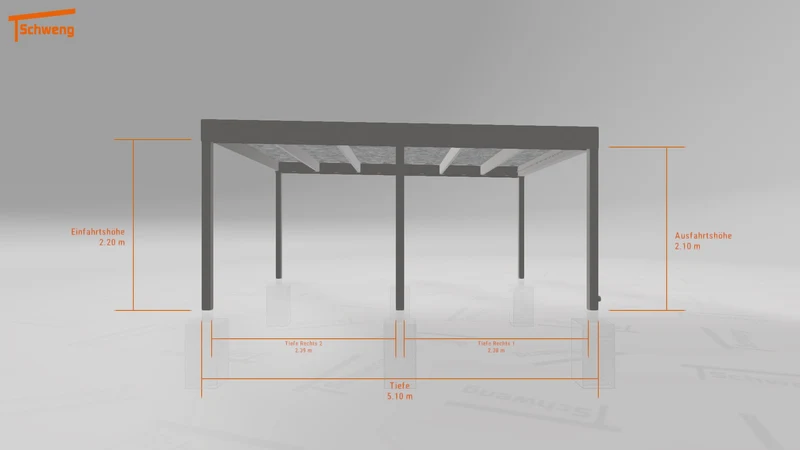 #DE Schweng Flachdachcarport C600 (ID ygnvdp)