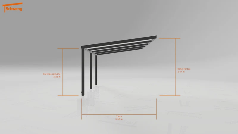 #DE Schweng Terrassenüberdachung S350 (ID 42j739)