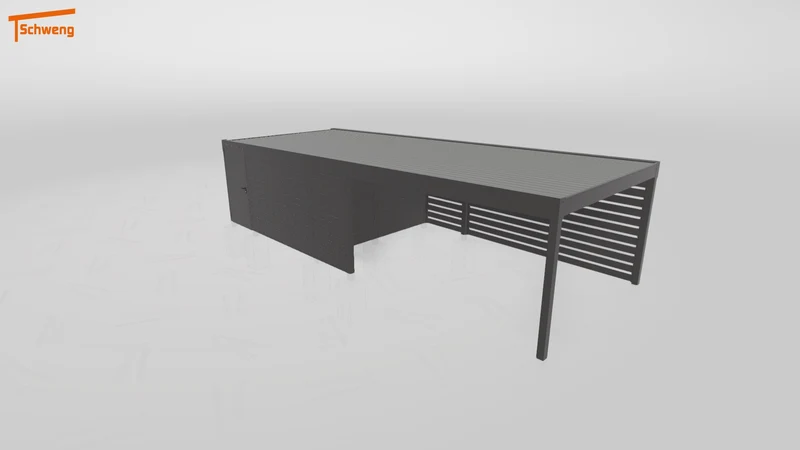 #DE Schweng Flachdachcarport C600 (ID pbjz9v) #MTG