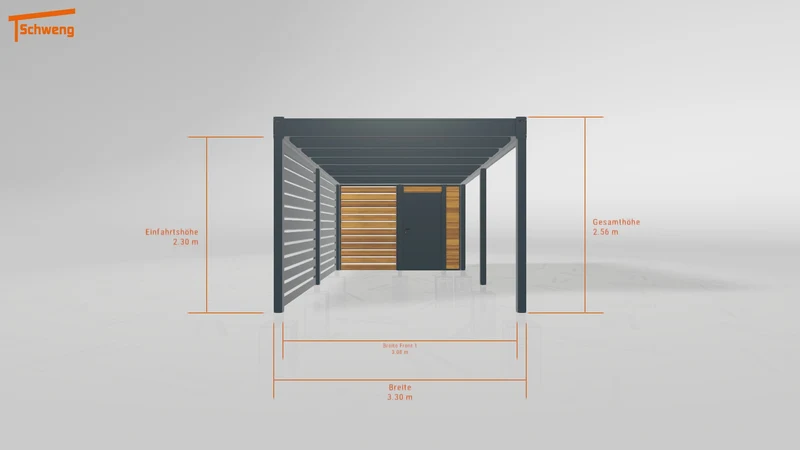 #DE Schweng Flachdachcarport C600+ (ID 85bm95) #MTG