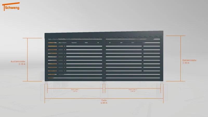 #DE Schweng Flachdachcarport C600+ (ID 85bm95) #MTG