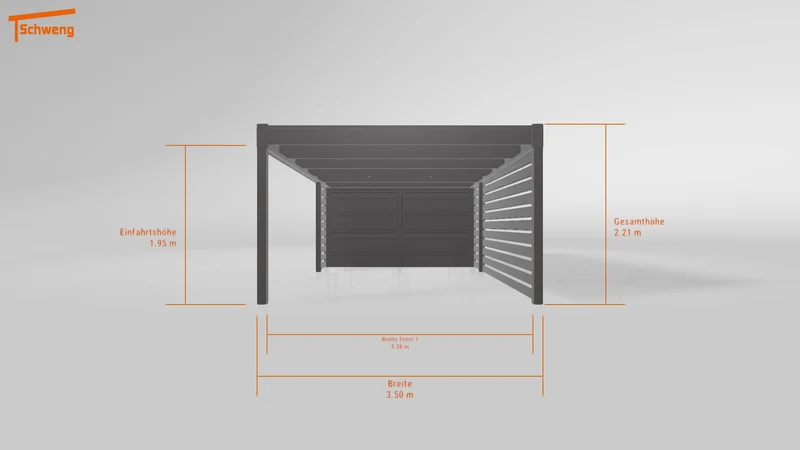 #DE Schweng Flachdachcarport C600 (ID 77mz28) #MTG