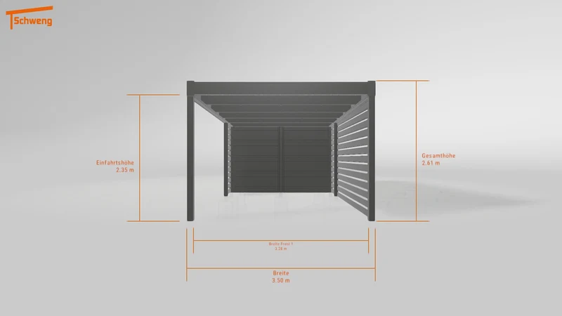 #DE Schweng Flachdachcarport C600 (ID k2yp4d)