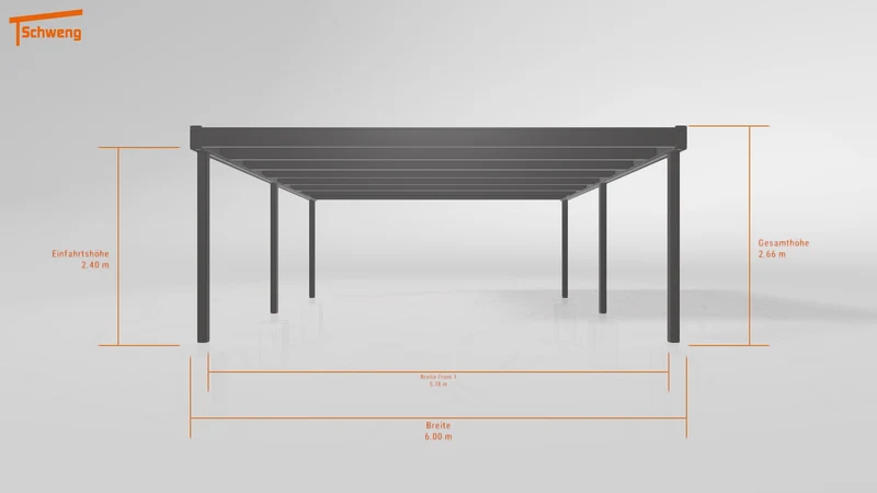 #DE Schweng Flachdachcarport C600+ (ID rjrjd5)