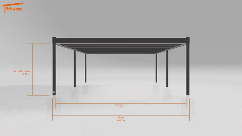 #DE Schweng Flachdachcarport C600+ (ID rjrjd5)