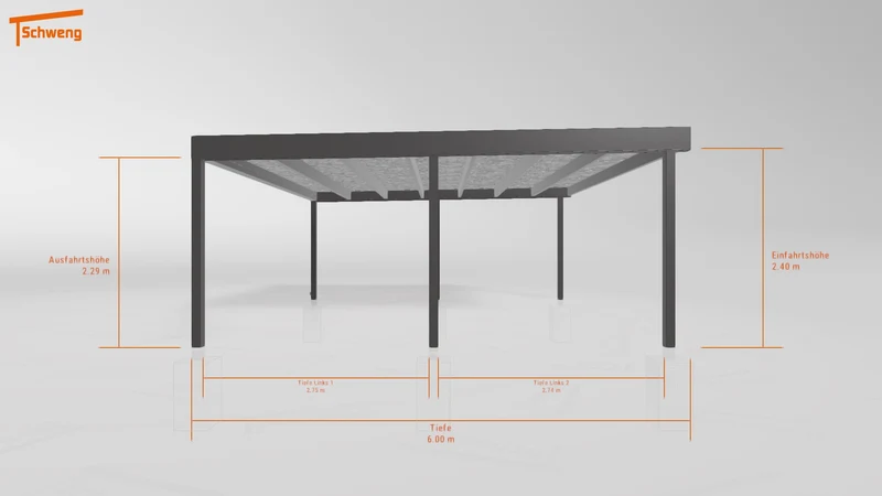 #DE Schweng Flachdachcarport C600+ (ID rjrjd5)