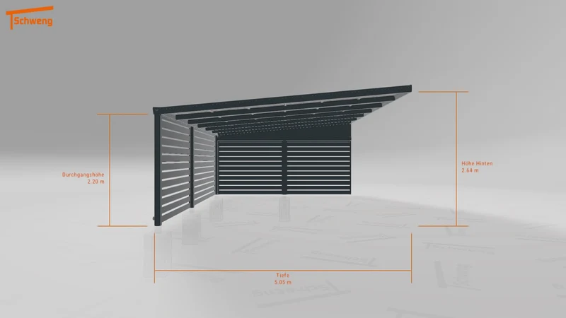 #DE Schweng Pultdachcarport S400 (ID k2r2md)