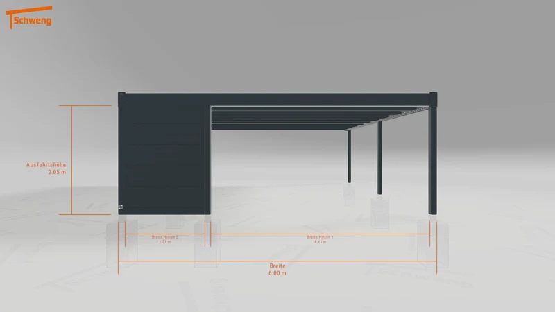 #DE Schweng Flachdachcarport C600 (ID g7gxbr) #MTG