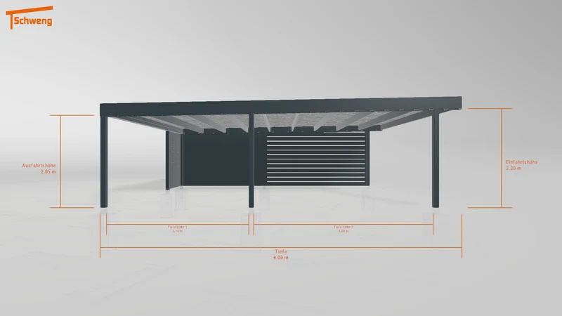 #DE Schweng Flachdachcarport C600 (ID g7gxbr) #MTG