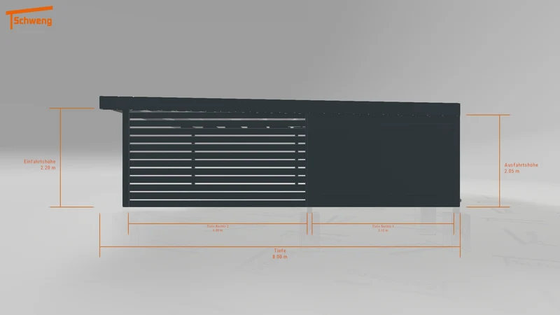 #DE Schweng Flachdachcarport C600 (ID g7gxbr) #MTG