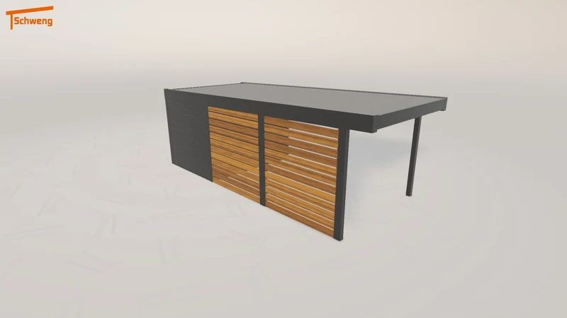 #DE Schweng Flachdachcarport C600 (ID 2qkrxq)