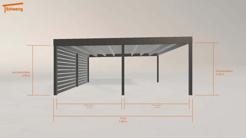 #DE Schweng Flachdachcarport C600+ (ID w3p78j) #MTG