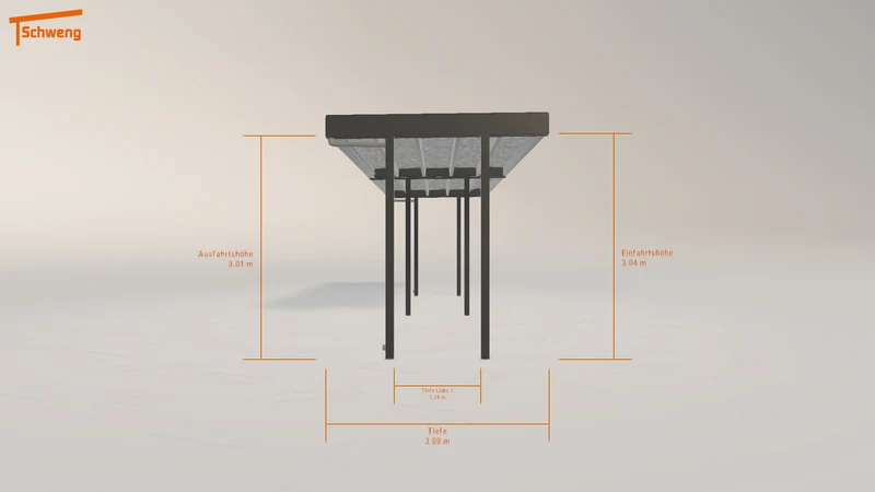 #DE Schweng Flachdachcarport C600+ (ID 42kz7m) #MTG