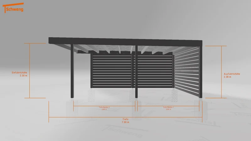 #DE Schweng Flachdachcarport C600+ (ID mj7zgw) #MTG