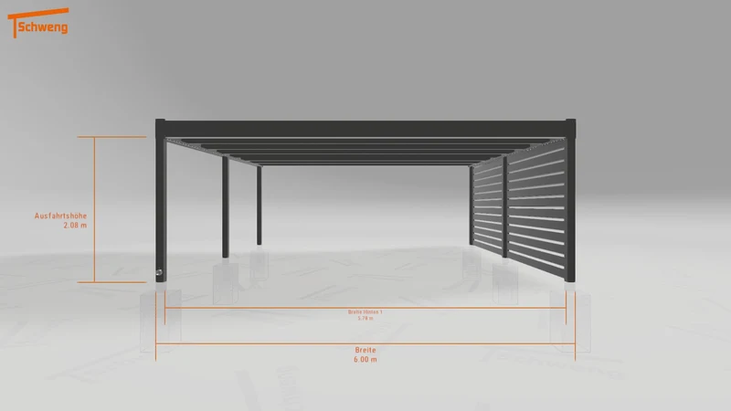 #DE Schweng Flachdachcarport C600+ (ID x7nm2b) #MTG