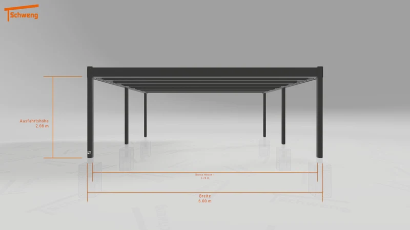#DE Schweng Flachdachcarport C600+ (ID n542v5)